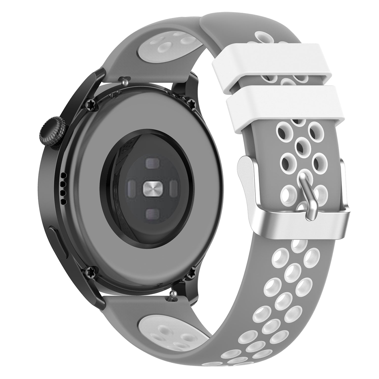 22mm Breathable Dual Color Silicone Watch Strap Wristband with Multiple Holes Design for Huawei Watch GT3 46mm Samsung Gear S3 Frontier Classic 22mm Breathable Dual Color Silicone Watch Strap Wristband with Multiple Holes Design for Huawei Watch GT3 46mm Samsung Gear S3 Frontier Classic